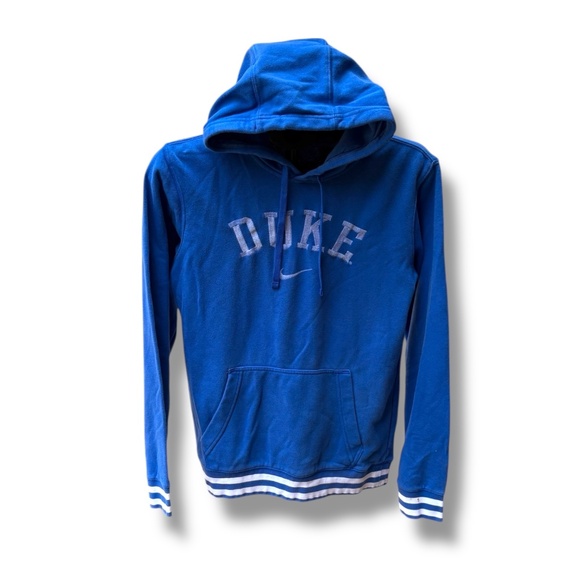 Nike Duke University Hoodie Size Small Center Swoosh Blue - Picture 1 of 7